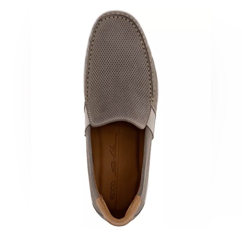 ECCO Men’s  Summer Loafers EU 45 US 11 Taupe Perforated Like New Extra Wide